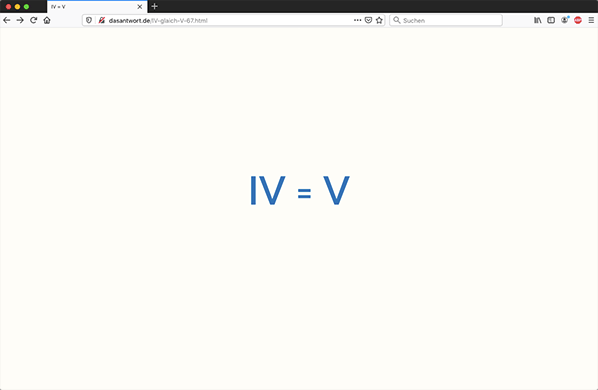 IV = V