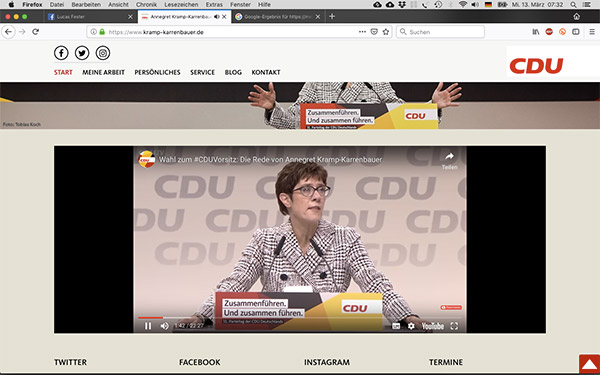 Annegret Kramp-Karrenbauer – Bewerbungsrede &middot; I