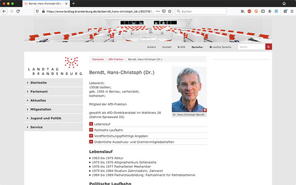 Berndt™, Hans-Christoph; Dr., Landtag Brandenburg - Bildschirmfoto - 0004-08-16