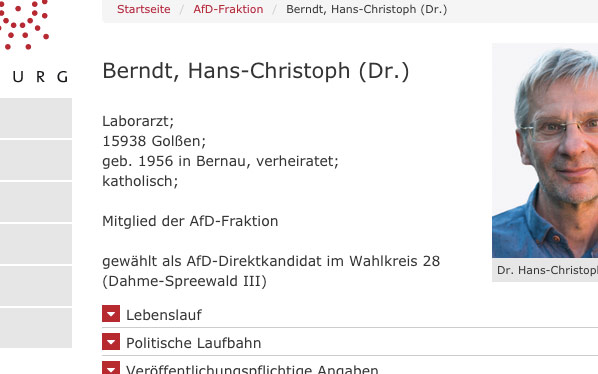 Berndt™, Hans-Christoph; Dr., Landtag Brandenburg - Bildschirmfoto - 0004-08-16