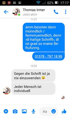 &raquo;Jeder Mensch ist indiwiduell.&laquo; Thomas Irmer