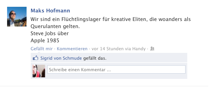 (Maks Hofmann)™ – zitiert – wie es shint — (Steve Jobs)™