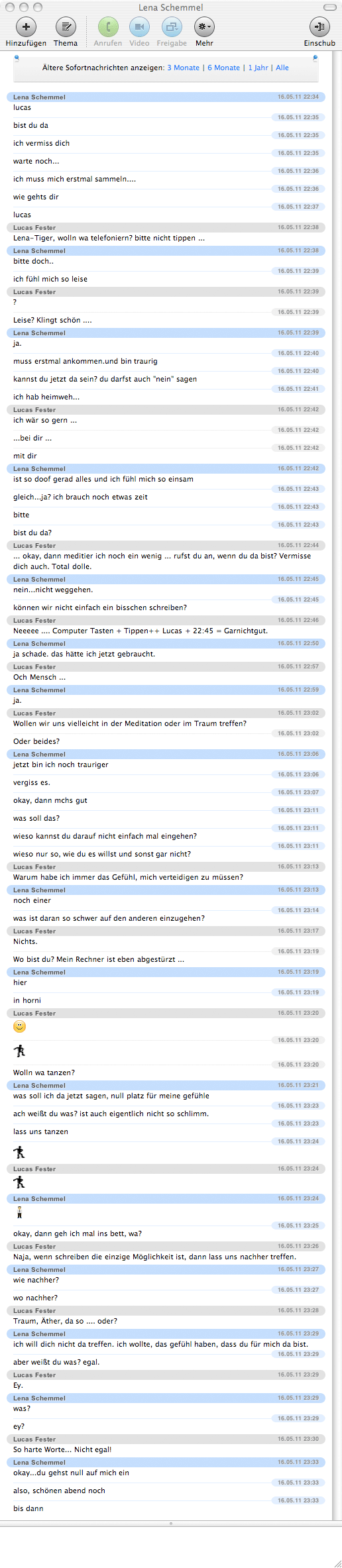 Schemmel, Lenar Lena, der (four-airst) lettzte Chat — 2011