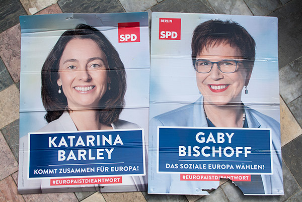 Katharina Barley, Gaby Bischoff, Plakate Europawahl 2019