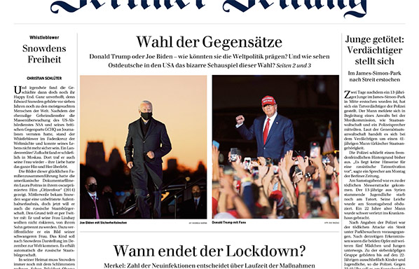 Berliner Zeitung - 04-11-03 Donald Trump ws. safety-liars