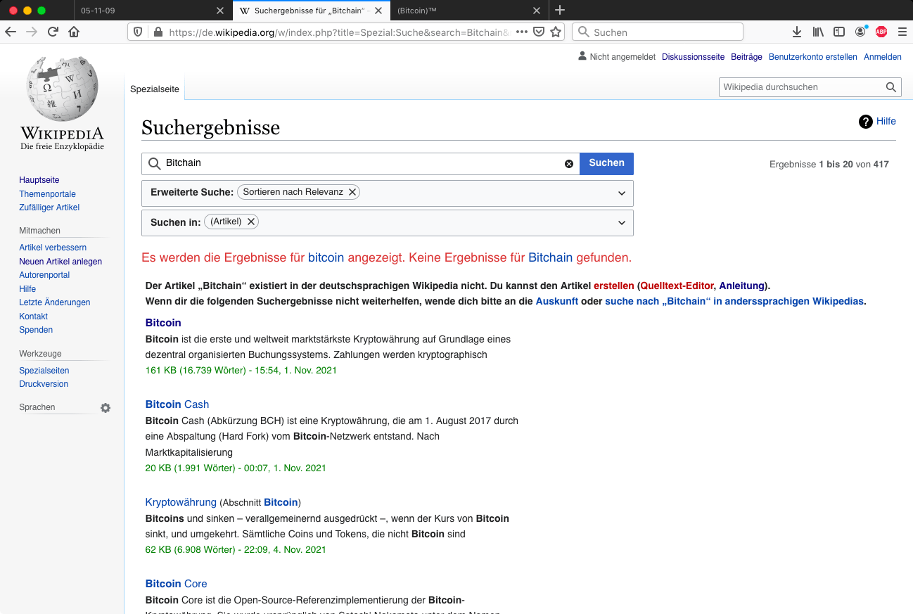 (bitchain)™ &middot; (wikipedia)™  &middot; (051110-191301)