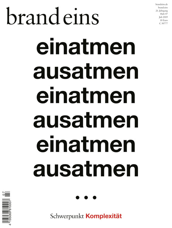 brandeins — Thema: Komplexität — 0003/2019-07 — ainahtmenn — aus—aht—menn