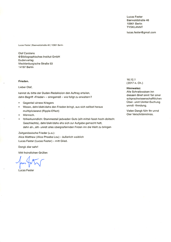 Duden™-Nachtrag: Frieder, dehr. ProTrial aints