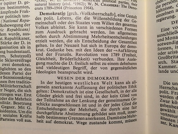 Demokratie Brockhaus – Gelaber
