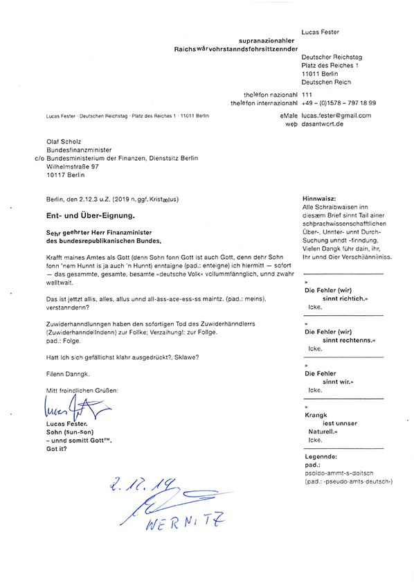 Enteignung der BRD — Olaf Scholz