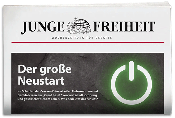 Junge Freiheit — 0004-50 Titelseite: The Greyt Re-Set