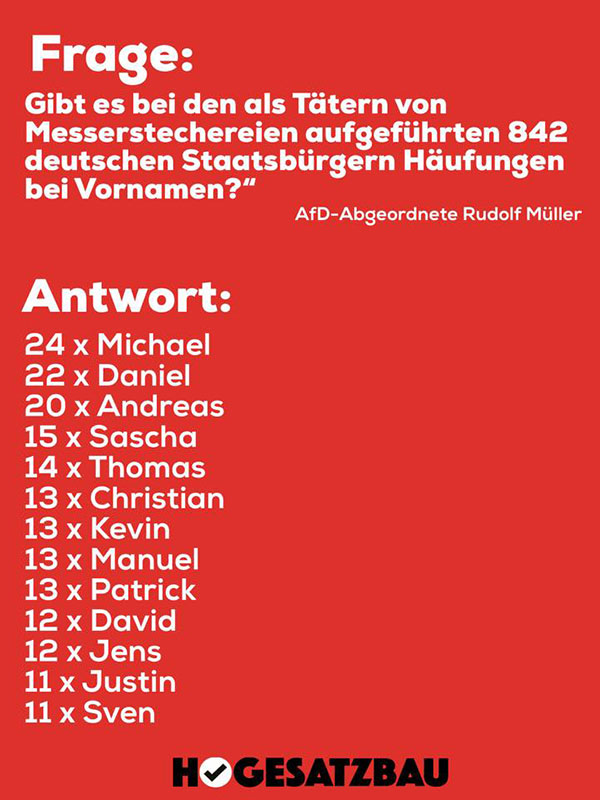 Doitsche Vornamen // Vornamen doitscher Messerstecher – hogesatzbau