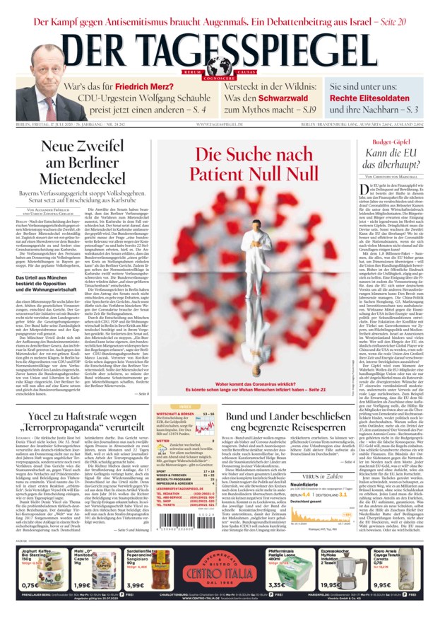 (DER TAGESSPIEGEL)™ · (Die Suche nach Patient Null Null)™